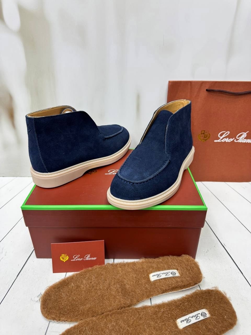 ,мужские лоферы loro piana,лоферы loro piana,ботинки loro piana,женские ботинки замшевые loro piana синие, 6134