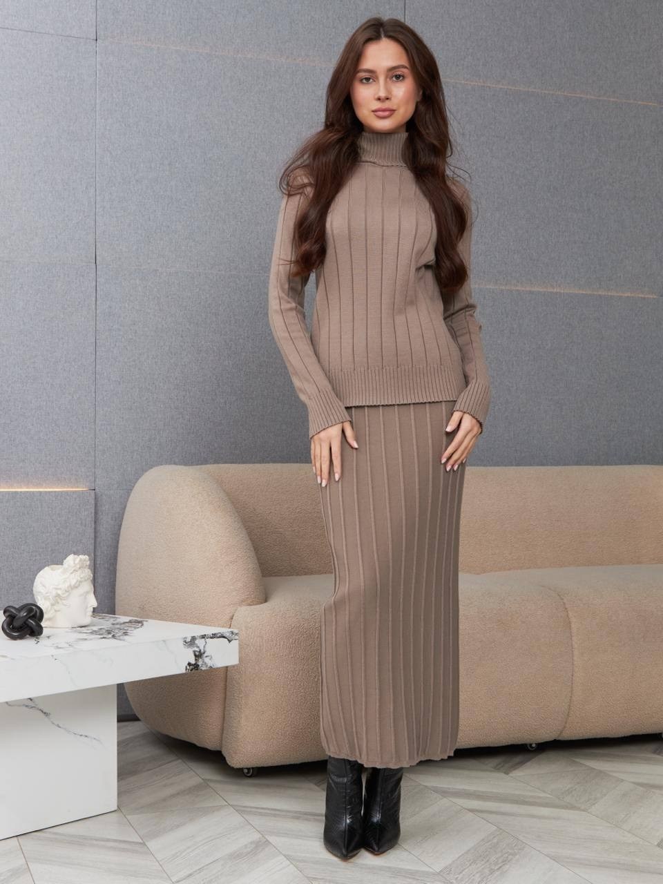 костюм женский,трикотажный костюм,костюм лапша с брюками,вязаные костюмы,комплект костюм