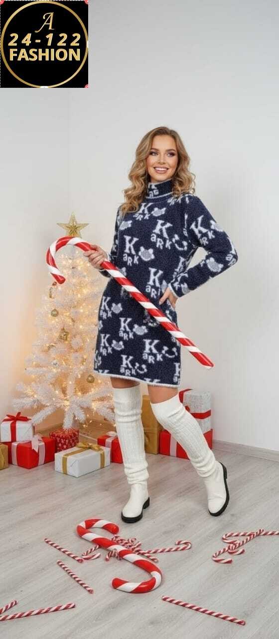 платье туника вязаная,туника новогодняя,платье вязаное теплое,вязаное платье,туника женская