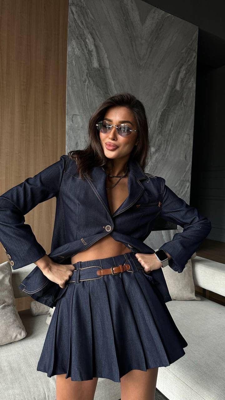 джинсовый костюм,костюм с юбкой,джинсовый костюм с юбкой,костюм женский с юбкой,костюм юбка пиджак