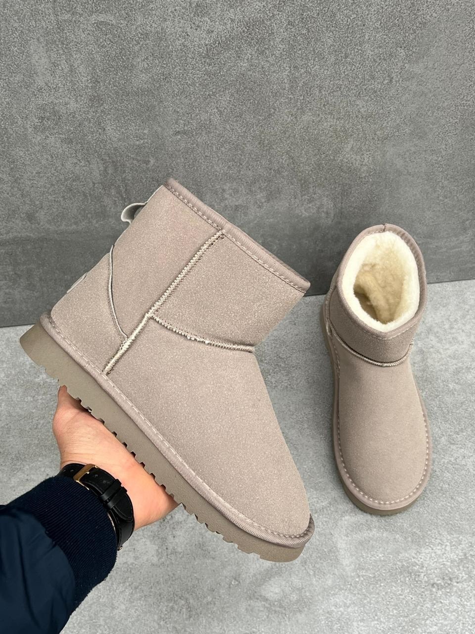 угги classic mini ii boot ugg серо-бежевый,ботинки угги ugg classic ultra mini,ugg угги,угги metallic classic mini,угги