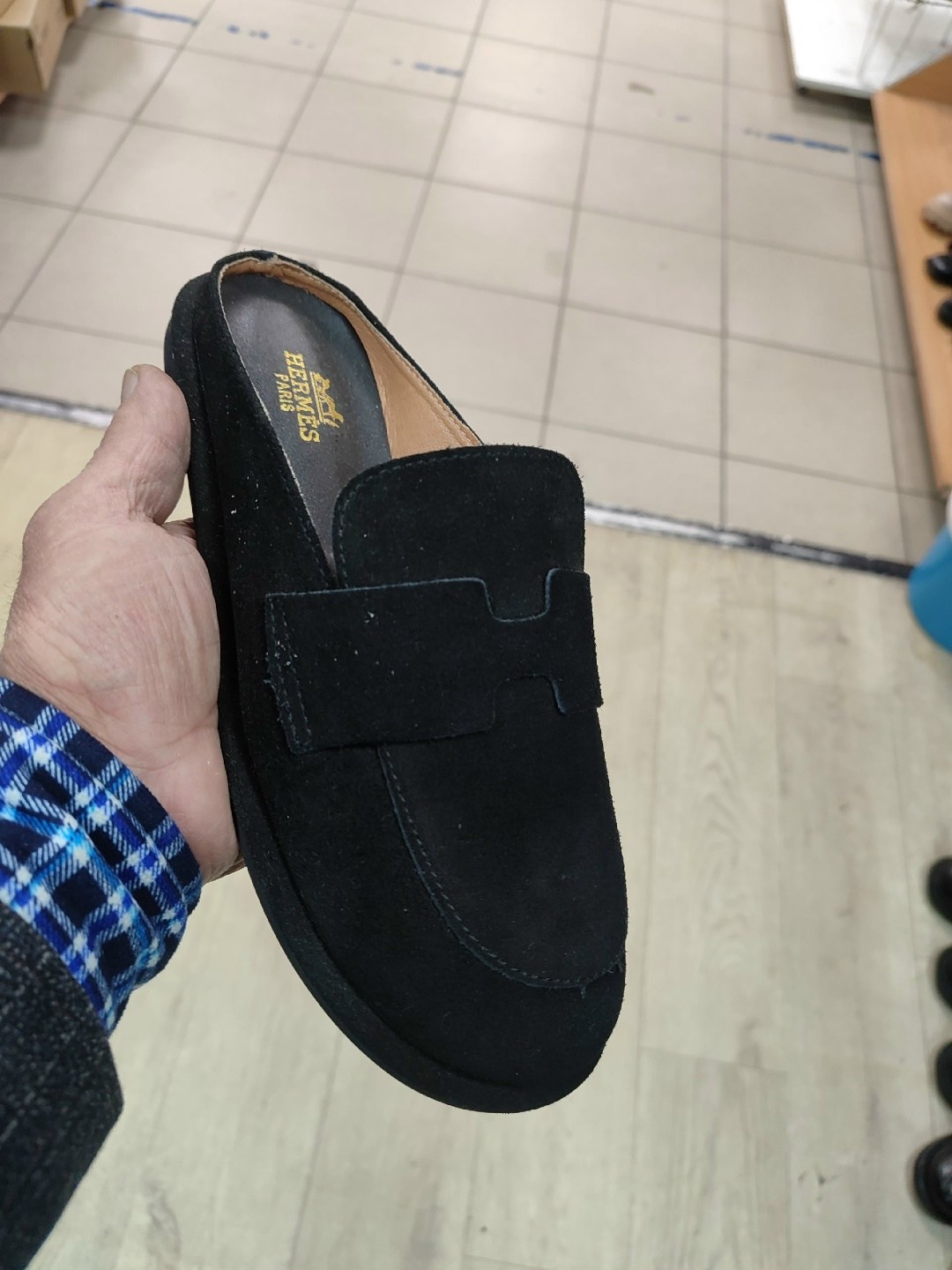 замшевые сабо hermes,женские замшевые мюли hermes go коричневые,,мюли замшевые,сабо замшевые