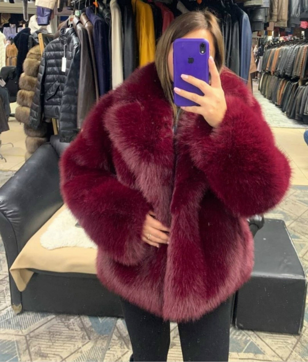 шуба искусственная,женская шуба,бордовая шуба,шуба,шубка