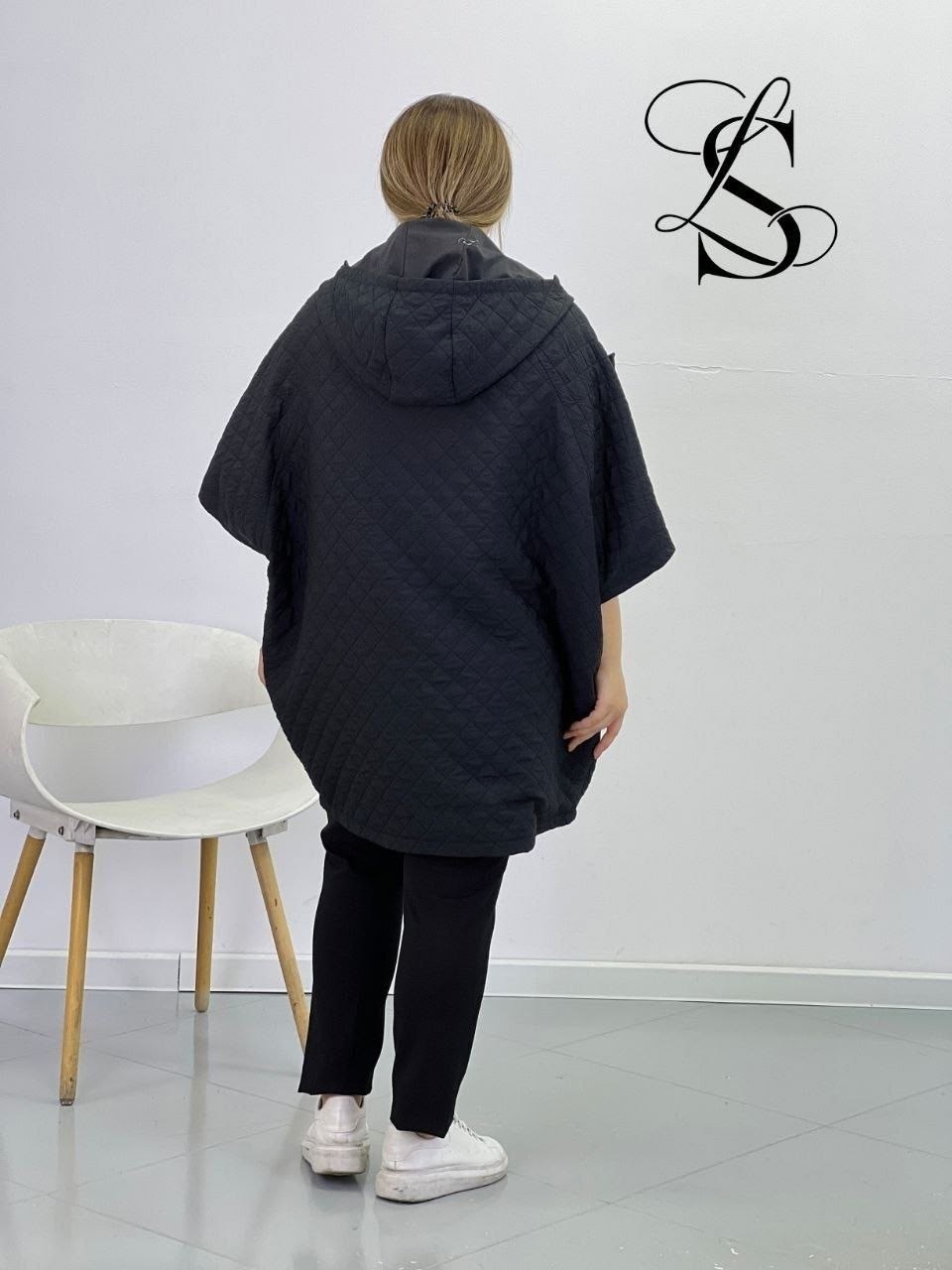пончо большие размеры,куртка женская,куртка пончо,демисезонная куртка,куртка свободного кроя
