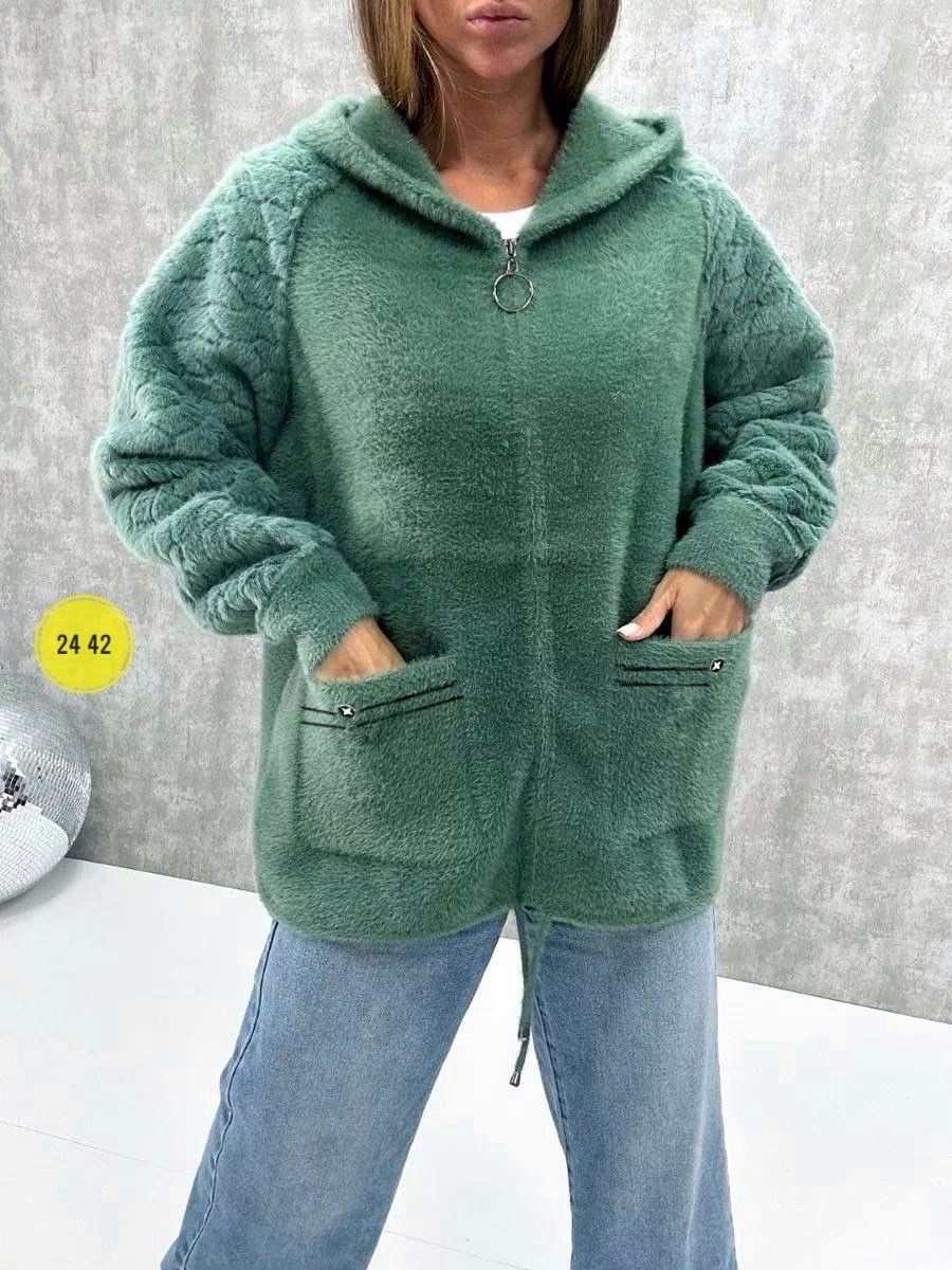 кардиган из альпаки,альпака кардиган,куртка из альпаки женская с капюшоном,кардиган пушистый,кардиган пушистый с альпакой кофта теплая на замке