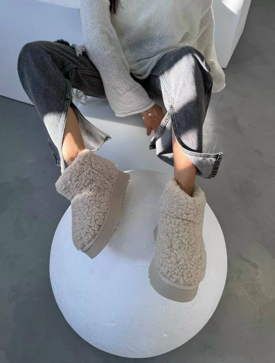 зимние угги на платформе yourbox цвет бежевый,зимние угги на платформе yourbox цвет светло-бежевый,угги женские экомех бежевый,зимние угги на платформе yourbox,угги женские экомех