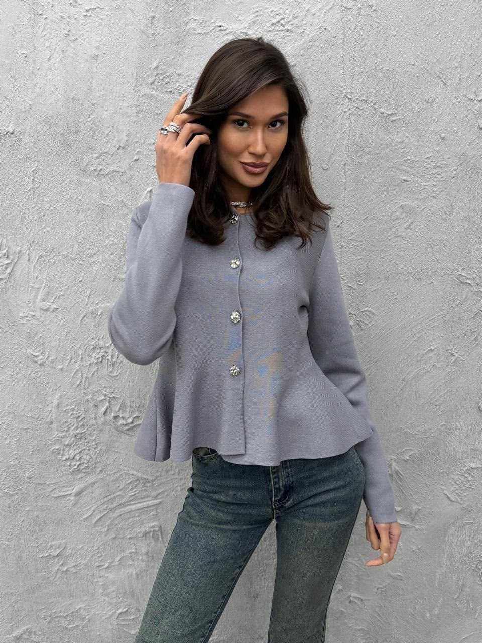 кардиган кофта,женская кофта,модная кофта,кардиган с баской,кардиган на пуговицах кофта