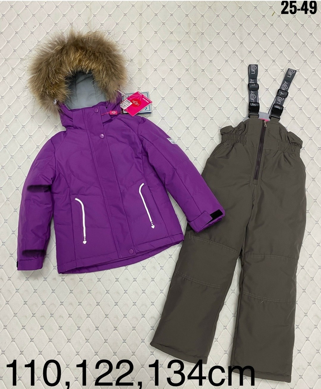 зимняя одежда для девочек,зимние комплекты для девочек,зимние костюмы для девочек,фиолетовый зимний костюм для девочки d100,зимний костюм