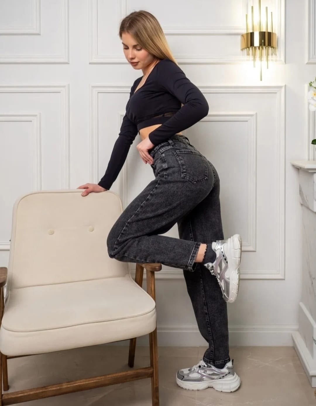 джинсы черные женские,женские джинсы,женские джинсы бананы,черные джинсы бананы,джинсы мом