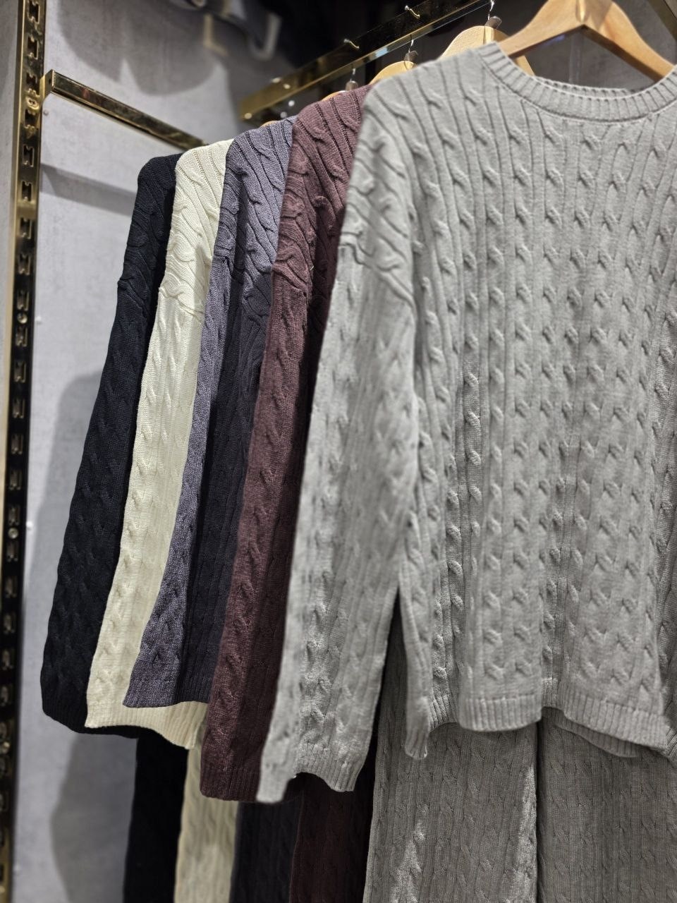 костюм вязаный теплый с брюками kamillasyle,свитер оверсайз,вязаный костюм,вязаный костюм с брюками,женский свитер оверсайз