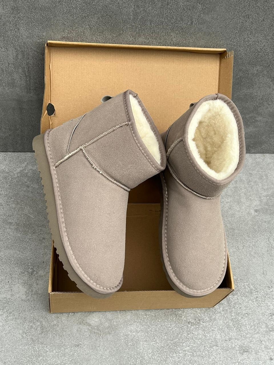 угги classic mini ii boot ugg серо-бежевый,ботинки угги ugg classic ultra mini,ugg угги,угги metallic classic mini,угги