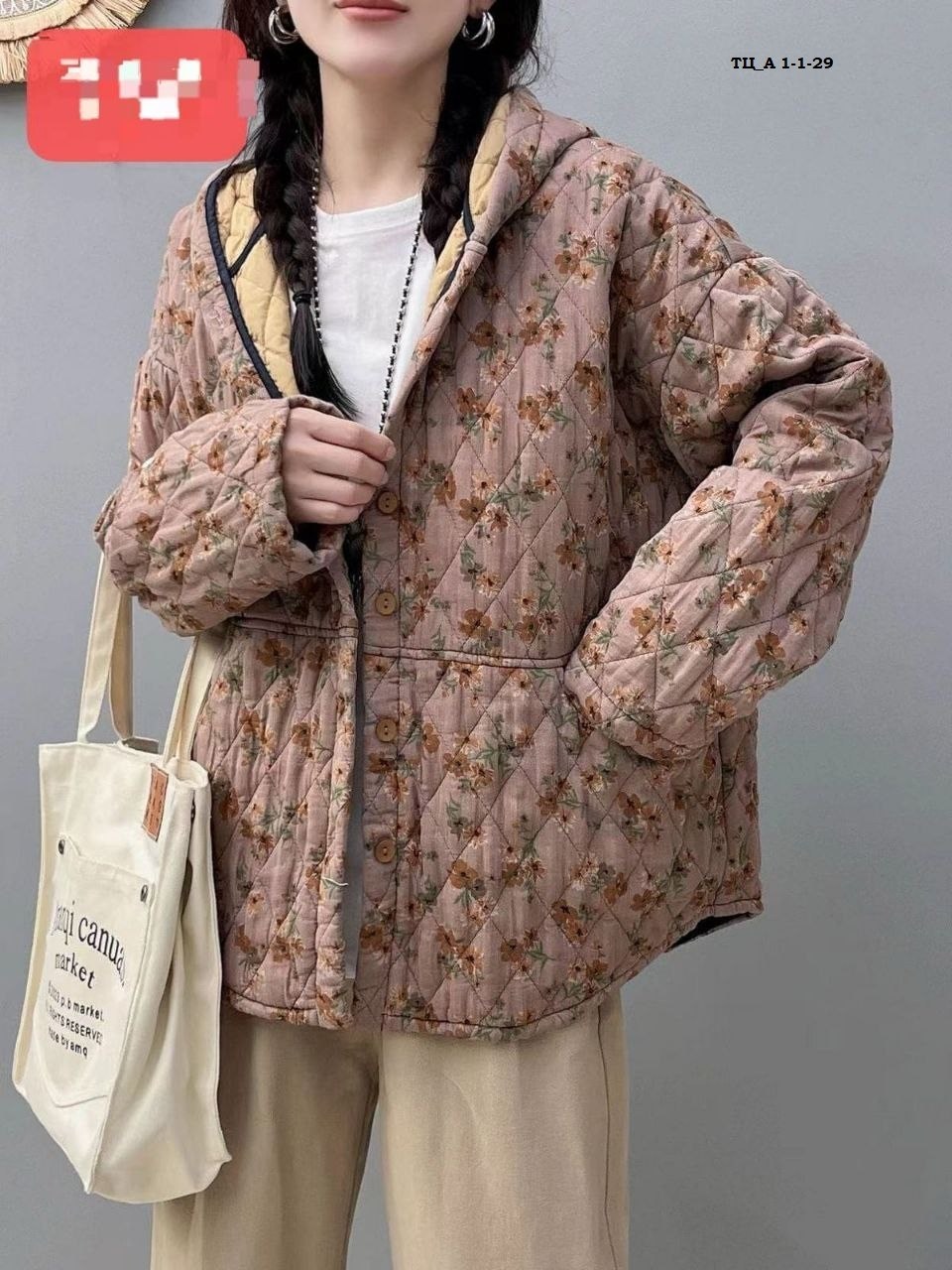 куртка стеганая фуфайка корейская мода lady in style,стеганая льняная женская куртка,куртка фуфайка женская,фуфайка куртка женская с цветами,куртка фуфайка стеганая lady in style