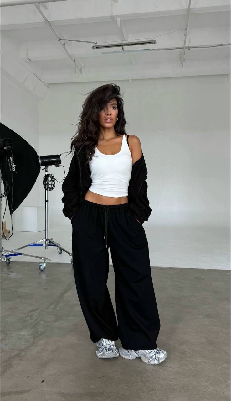 стильные костюмы,спортивные костюмы,костюм женский,спортивные брюки палаццо,модные брюки