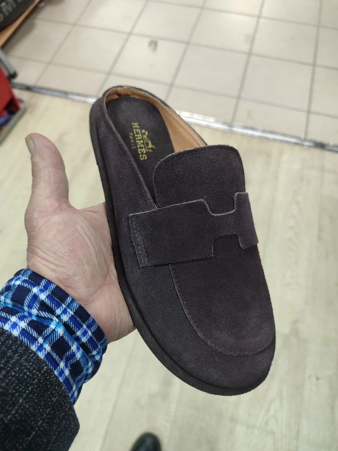 замшевые сабо hermes,женские замшевые мюли hermes go коричневые,,мюли замшевые,сабо замшевые