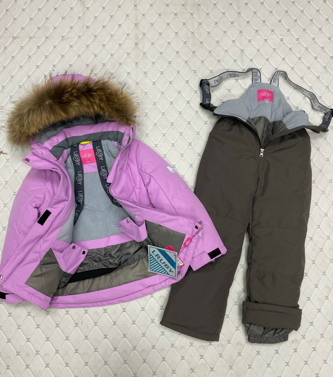 зимняя одежда для девочек,зимние комплекты для девочек,зимние костюмы для девочек,фиолетовый зимний костюм для девочки d100,зимний костюм