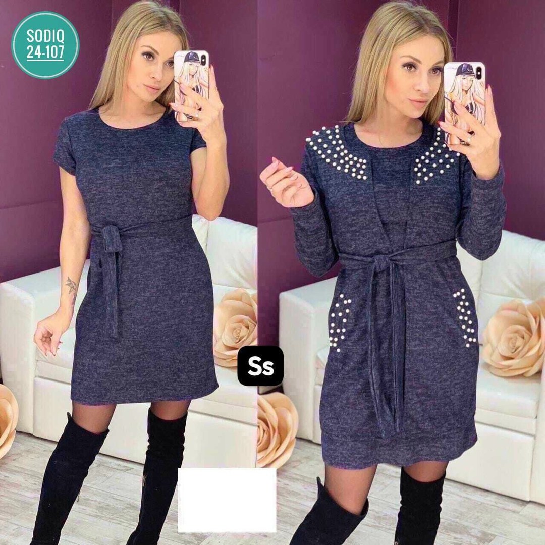 женское платье теплое,женское платье,платье двойка ангора ,теплое платье,платье