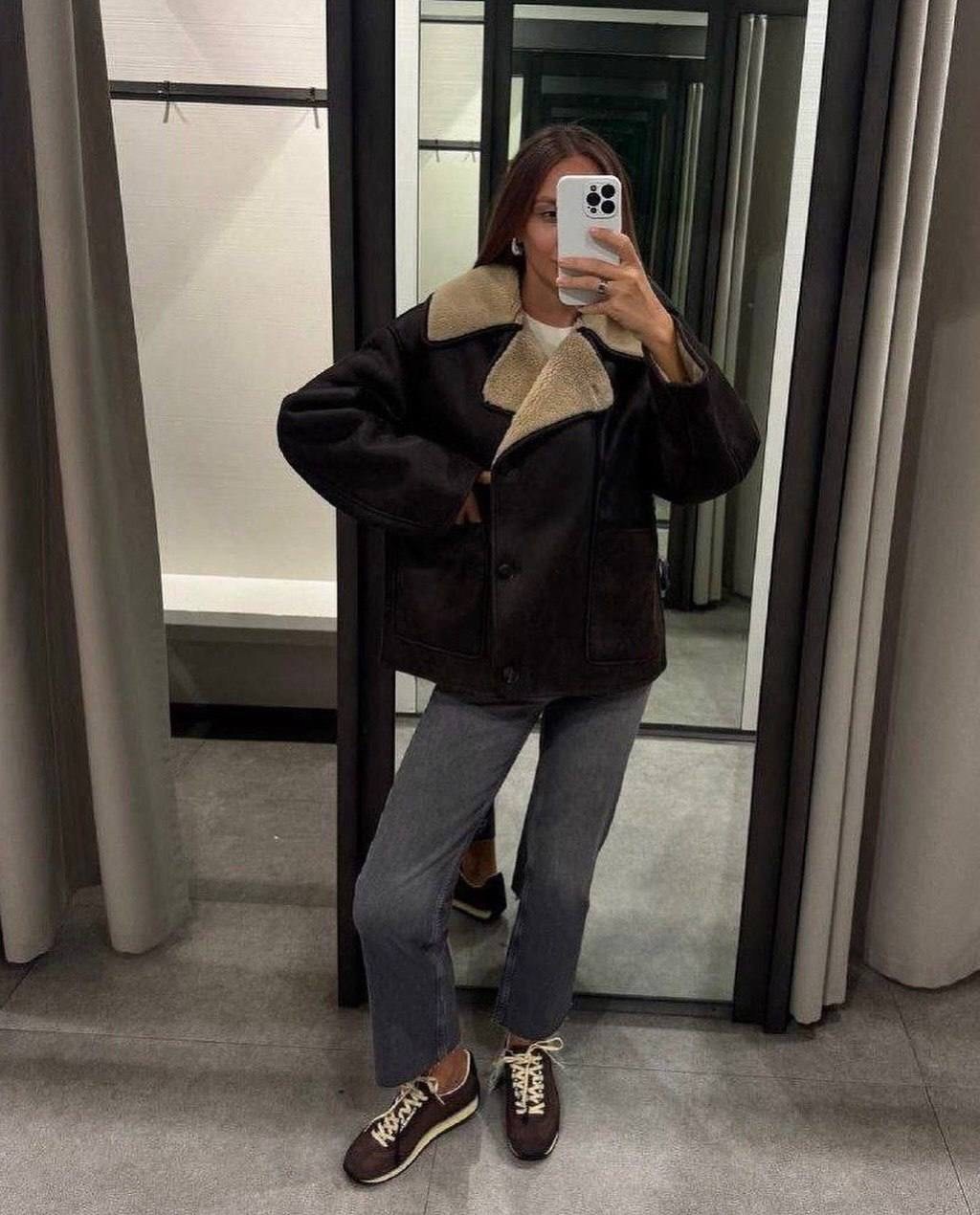 дубленка оверсайз,дублёнка,дубленка женская,стильная дубленка женская,дубленка зимняя