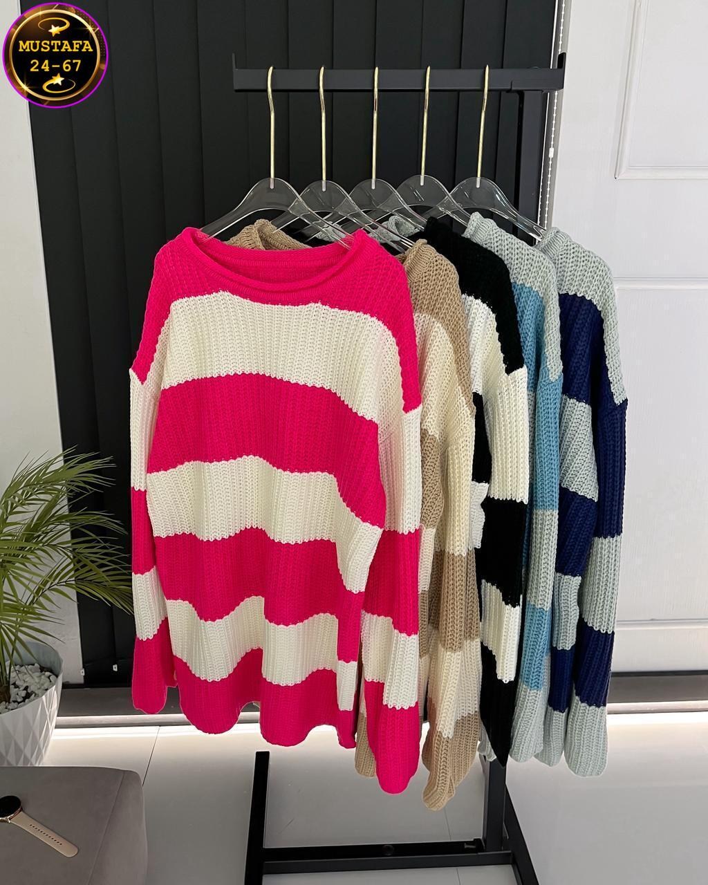 свитер оверсайз в полоску вязаный удлиненный saxar showroom,свитер оверсайз вязаный удлиненный теплый moda+,свитер оверсайз удлиненный вязаный,свитер оверсайз модный вязаный в полоску joe,свитера женс