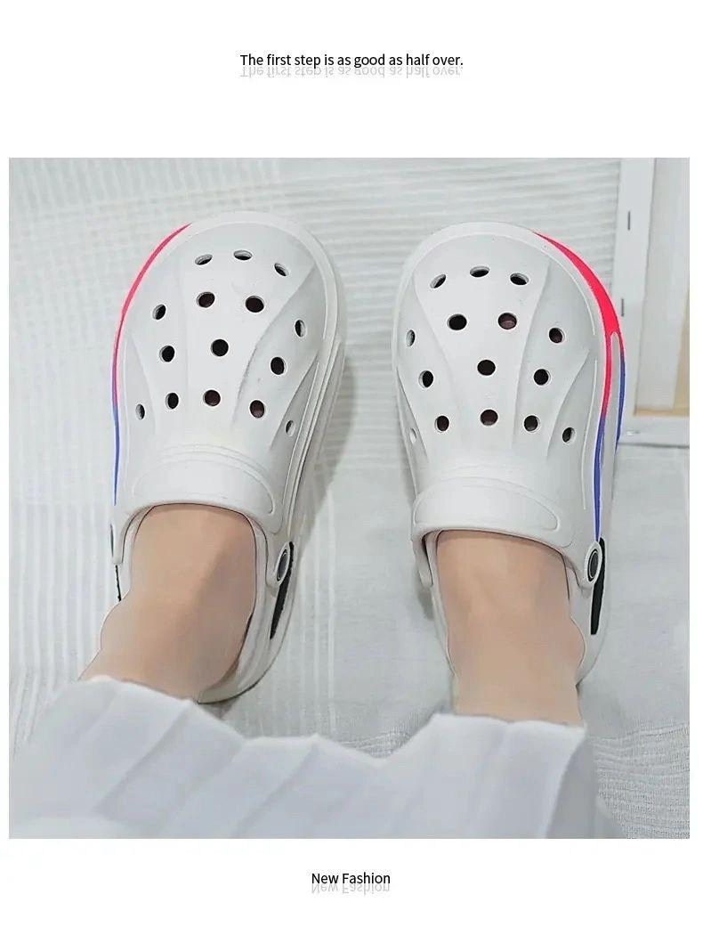 пляжная,,модные сандалии,сандалии с дырками,летние тапочки