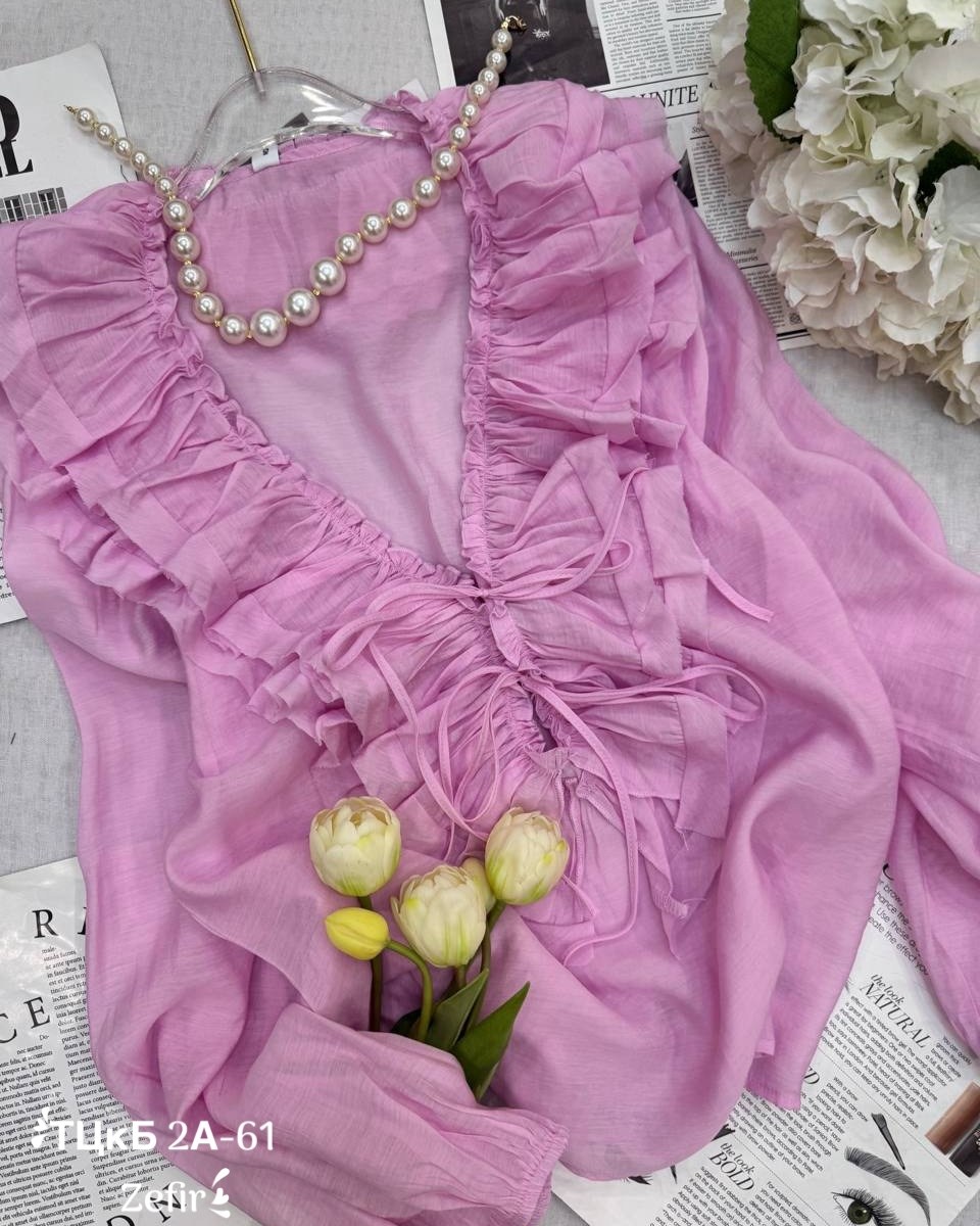 блузка с воланами полупрозрачная open back,блузка с оборками,блузка с рюшами,женская блузка,женская блуза