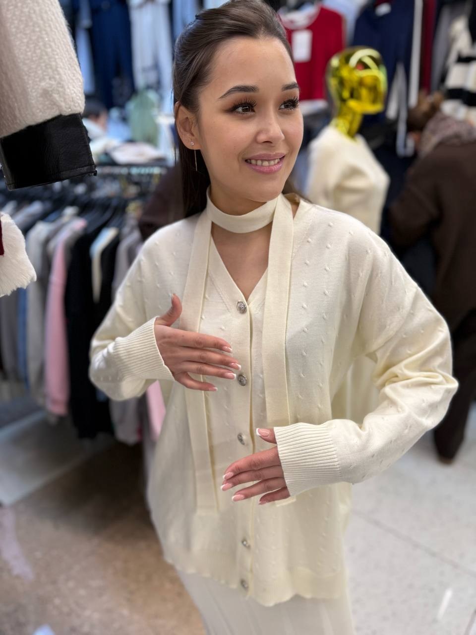 костюм двойка юбка и кардиган one size galore,костюм с юбкой и кардиганом galore original,женский костюм с юбкой,костюм с юбкой и кардиганом galore original цвет слоновая кость,костюм с юбкой и кардиг