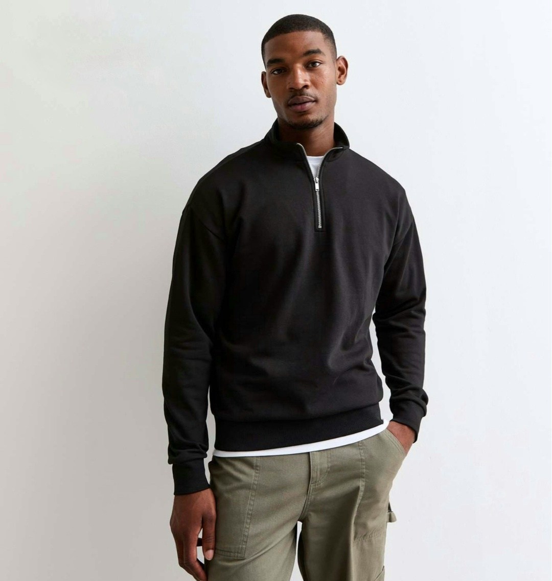 свитшот lacoste,толстовка с вышитым логотипом lacoste черный,lacoste essentials 1 4 zip sweatshirt in black,толстовка lacoste,мужские толстовки lacoste