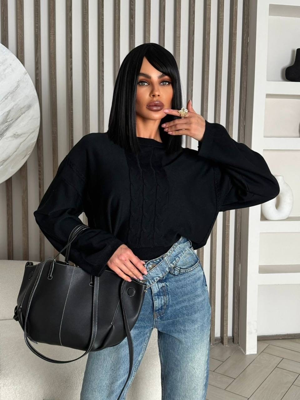 джемпер молочный,джемпер базовый,модные свитера,джемпер с косами,джемпер базовый белый