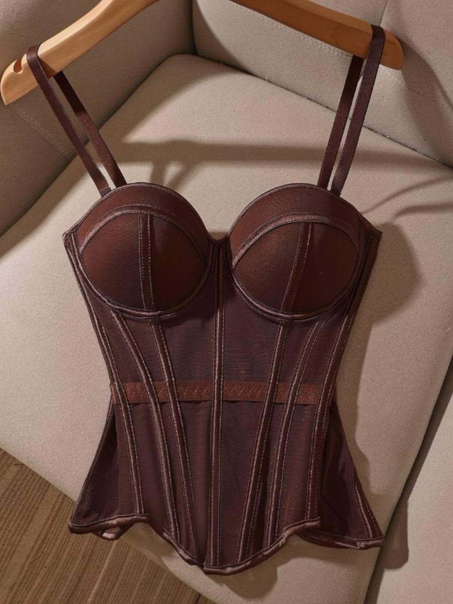 корсет бюстье,корсет с чашечками,корсет коричневый,корсет,бельевой бюстье