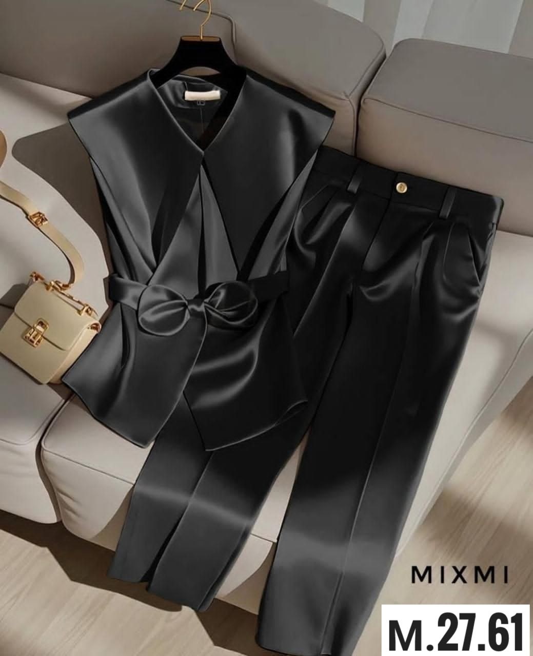 костюм с атласными лацканами,костюм жилетка + брюки из атласа,костюм с брюками,атласный брючный костюм женский,женские брючные костюмы