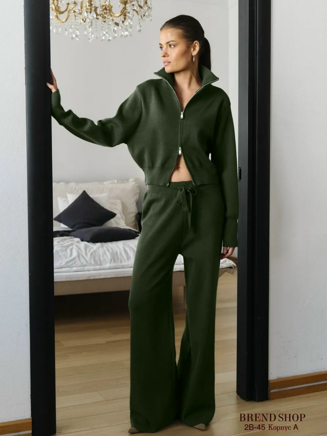 костюм женский кофта и штаны one size 42-48 арт. 1397569,женский вязаный костюм,костюм женский,костюм трикотажный женский,женский вязаный костюм с брюками