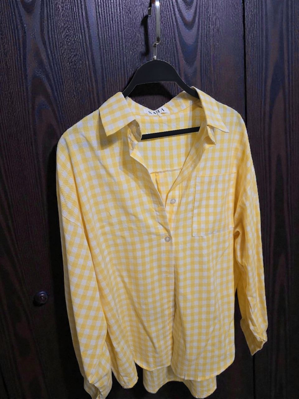 рубашка желтая,женская рубашка,рубашка в клетку женская,женская рубашка оверсайз клетка,оверсайз рубашка