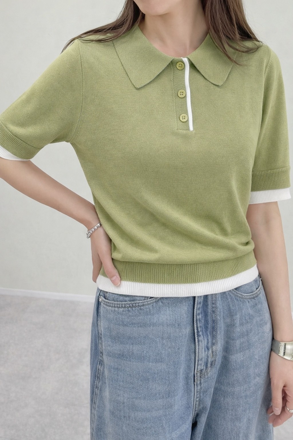 свитер с короткими рукавами,трикотажный пуловер,кашемировый свитер,женский пуловер с воротником-поло,свитер с отложным воротником