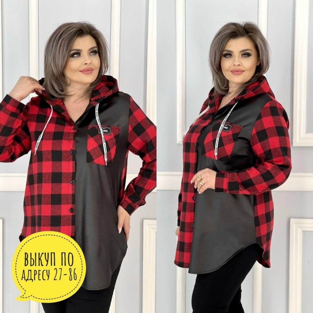 рубашка женская в клетку с капюшоном,туника рубашка,рубашка женская в клетку,рубашка женская,рубашка теплая в клетку удлиненная
