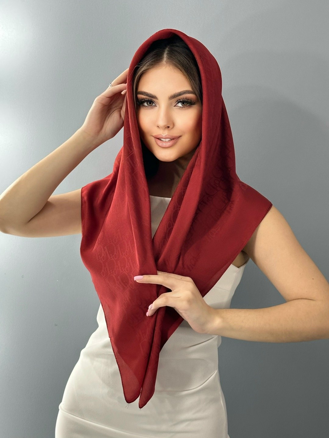 косынка женская,брендовый платок,атласный платок,платок шелковый женский,платок однотонный