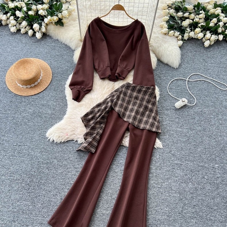 трикотажный костюм,женский трикотажный костюм из двух предметов,костюм повседневный,брюки комплект,вязаные костюмы