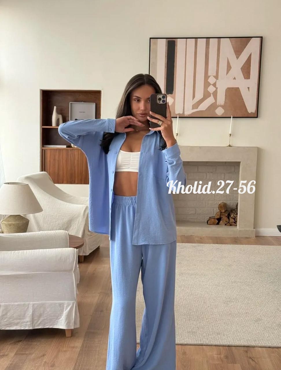 костюм с брюками,костюм с брюками палаццо,брючный костюм,костюм с рубашкой и брюками из мягчайшей ткани,костюм женский летний