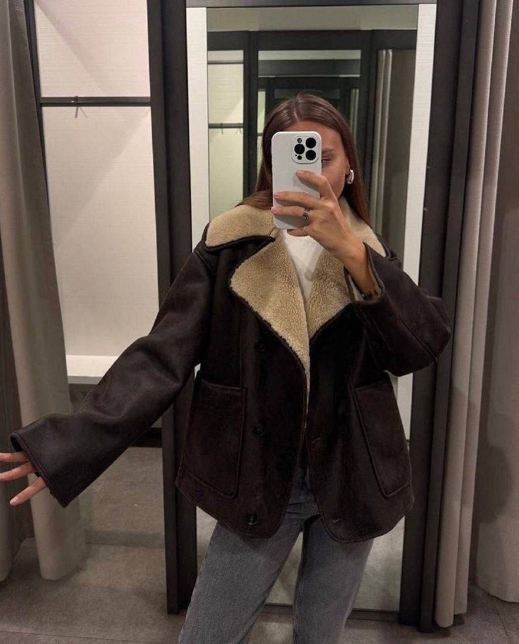 дубленка оверсайз,дублёнка,дубленка женская,стильная дубленка женская,дубленка зимняя