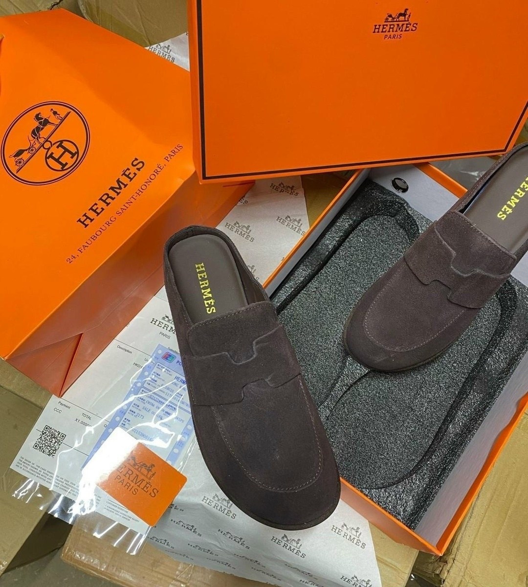 ,женские шлепки hermes,женские тапочки hermes,лоферы эрмес женские,эрмес туфли