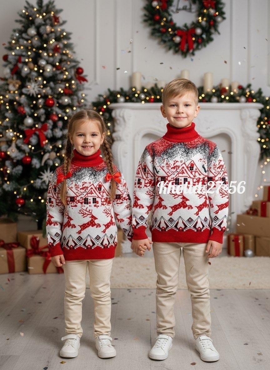 свитер новогодний,новогодний детский свитер,детский свитер,новогодний джемпер,свитера для мальчик