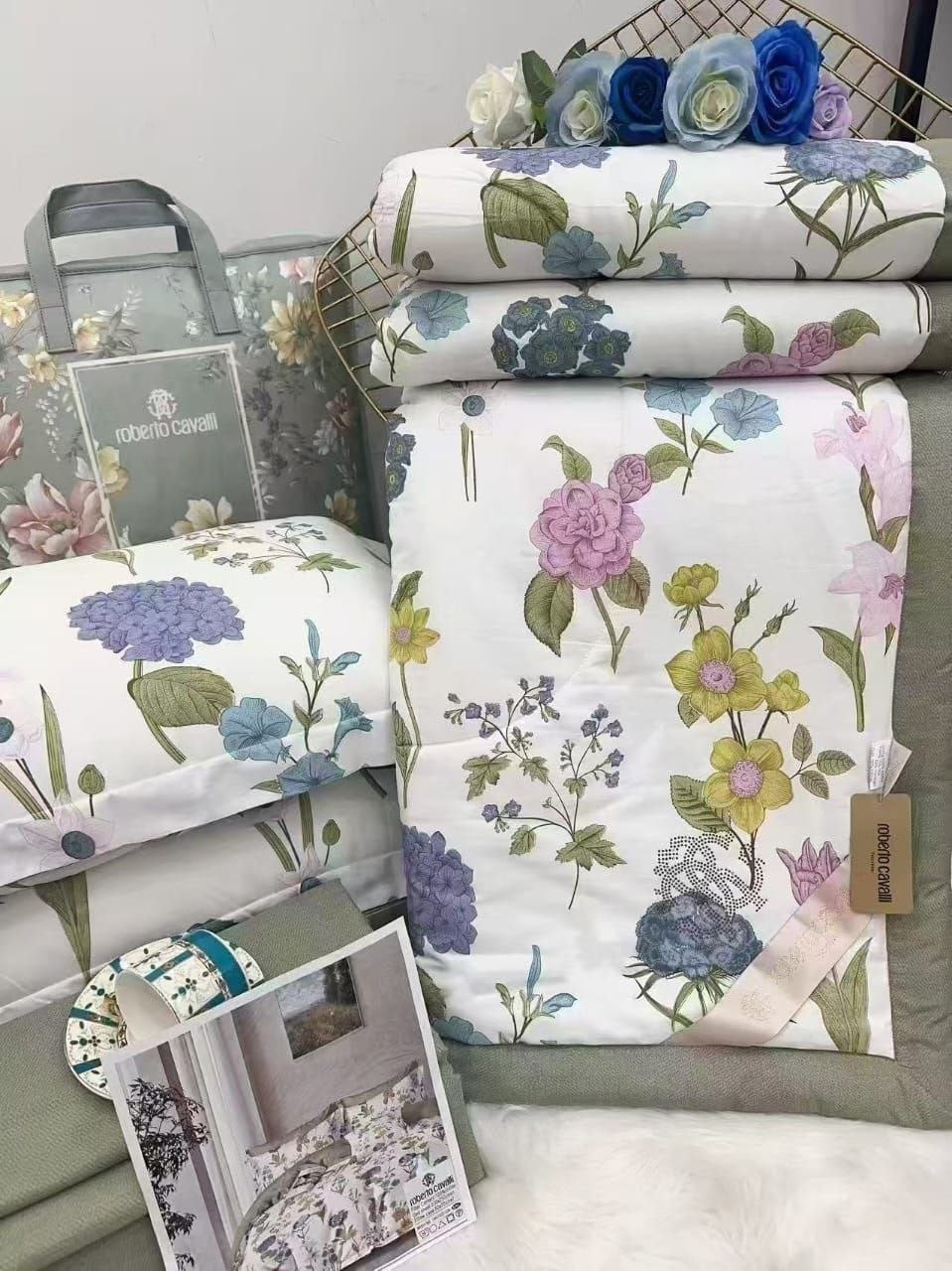 комплект постельного белья с одеялом santfair,комплект постельного белья с одеялом roberto,комплект постельного белья с готовыми одеялами,комплект постельного белья,постельное белье с одеялом евро ком