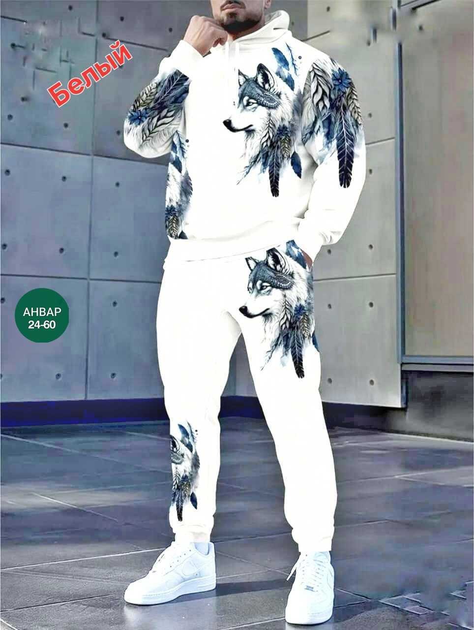 мужские спортивные костюмы,волк костюм,спортивный костюм мужской с волком,костюм спортивный мужской с 3d-принтом "лесной волк",мужская толстовка с капюшоном с 3d принтом волк