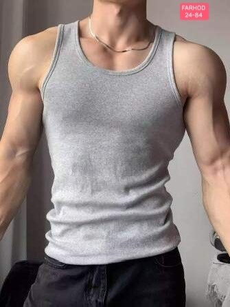 майка мужская серая,мужская майка без рукавов,мужские майки,майка для фитнеса,мужская майка для фитнеса