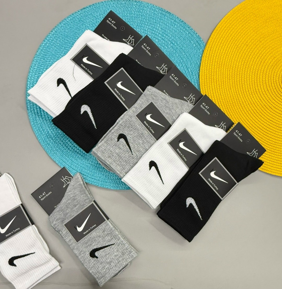 носки найк,носки nike мужские,носки спортивные,комплект носков nike,носки спортивные средние