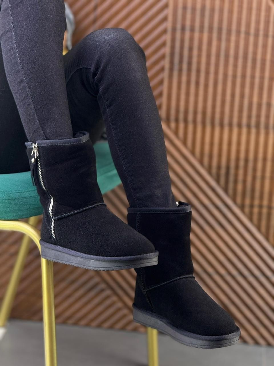 угги кожаные,угги женские,чёрные кожаные угги mascotte,угги,угги зимние короткие с мехом ravetti 9801742