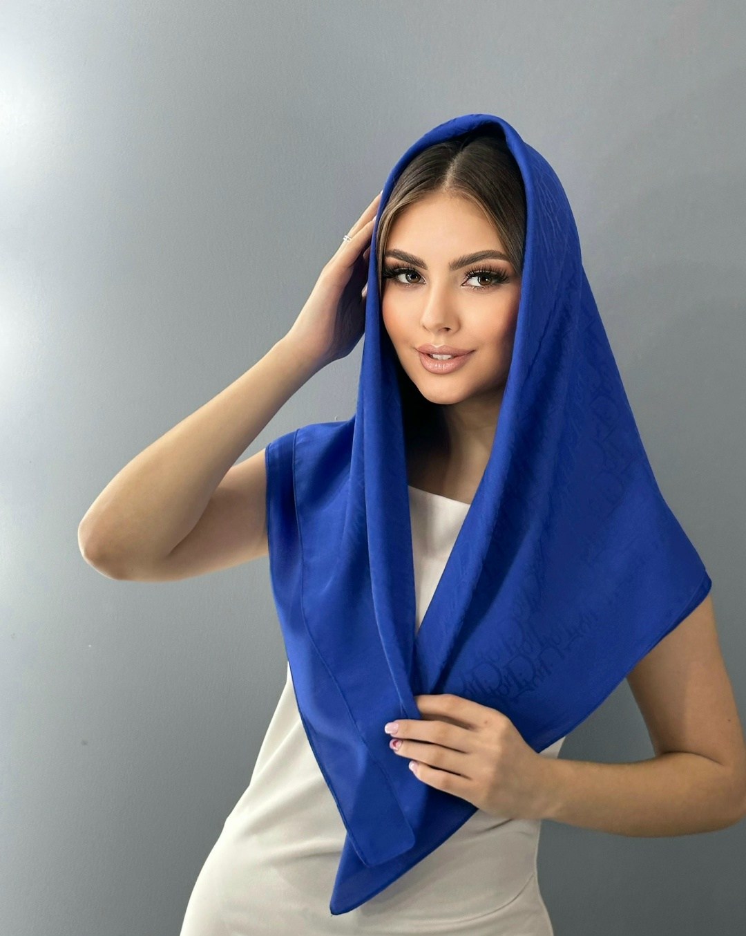 платок однотонный на голову и шею,женские платки,шелковый женский платок,платок однотонный,женский шелковый платок шарф