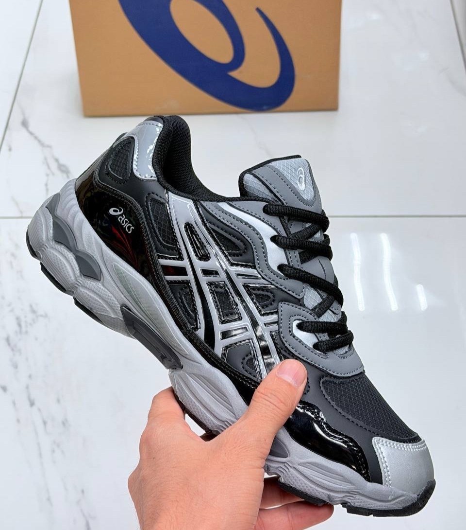 кроссовки asics gel-nyc,кроссовки asics мужские,кроссовки asics,кроссовки gel nyc black grey спортивная  asics,кроссовки asics gel