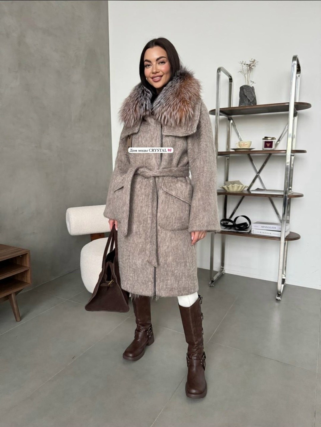 пальто с воротником,пальто с мехом,серое пальто с мехом,зимнее пальто,драповое пальто женское зимнее с мехом