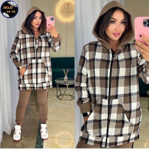 спортивный женский костюм двойка на флисе в клетку,костюм женский тройка,женский костюм на флисе,костюм женский двойка,рубашка оверсайз в клетку с капюшоном