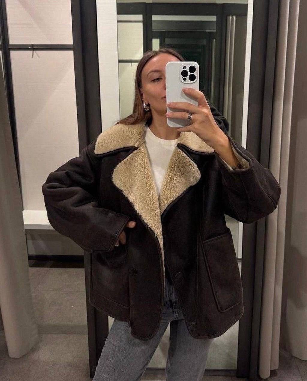 дубленка оверсайз,дублёнка,дубленка женская,стильная дубленка женская,дубленка зимняя