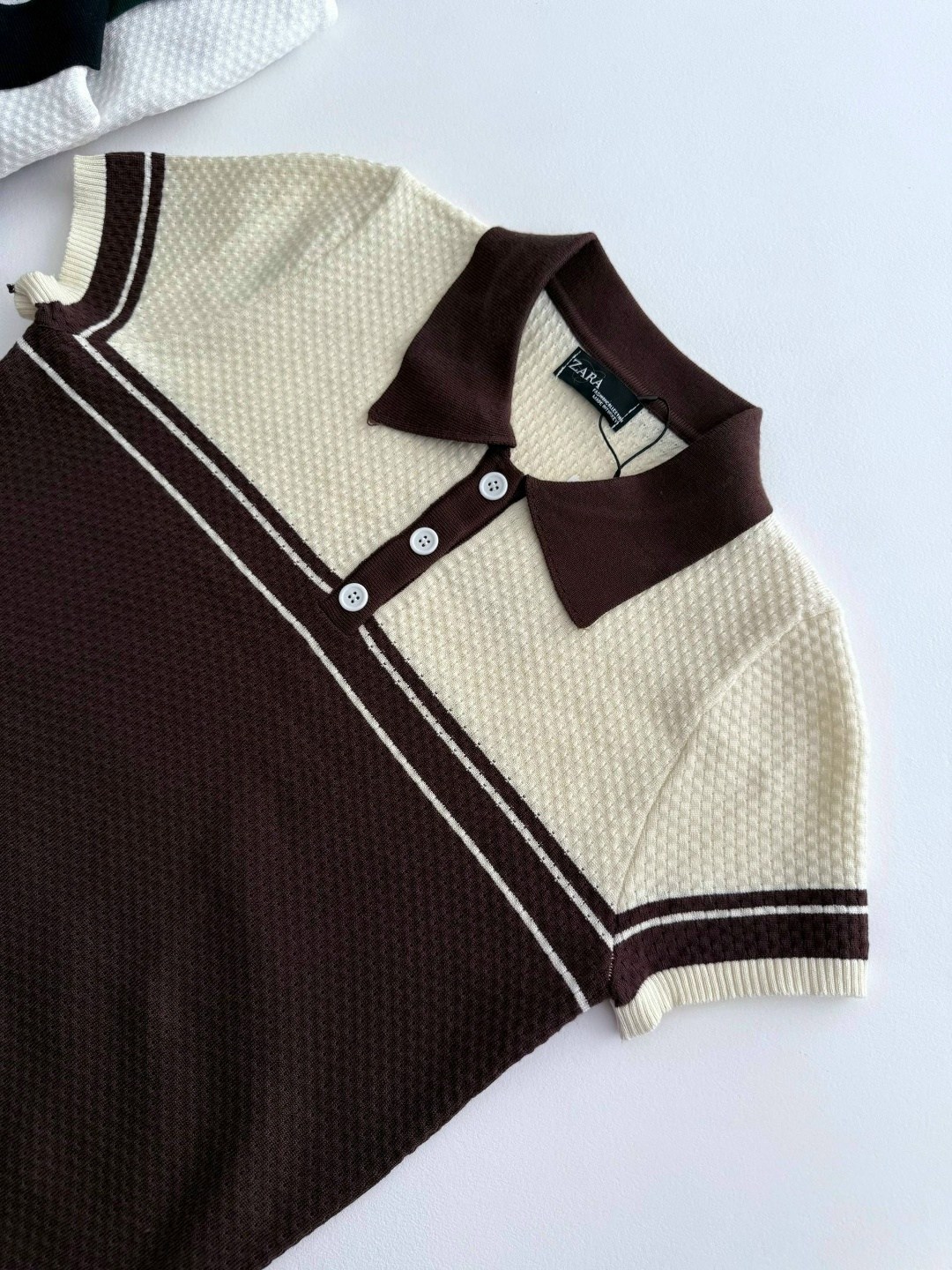 коричневый джемпер,футболка поло женская,джемпер,футболки женская,вязаная футболка поло на пуговицах kosheleva 365142408